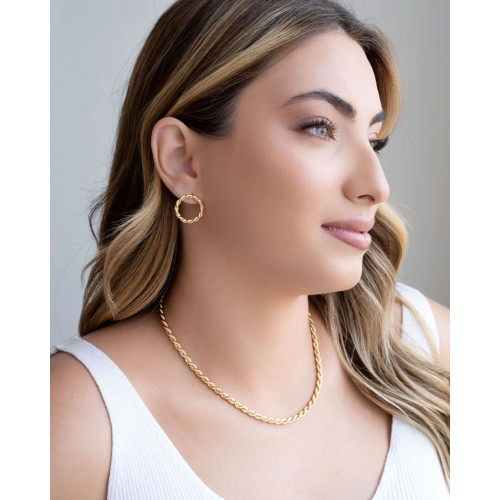 Choker Cordão Baiano Banhado a Ouro 18K