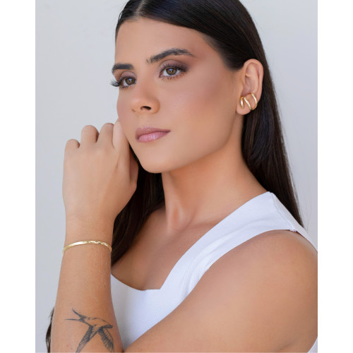 Ear Cuff Liso Banhado a Ouro 18K