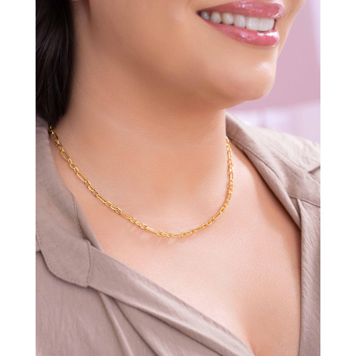 Choker Elos 4 mm Banhado a Ouro 18K