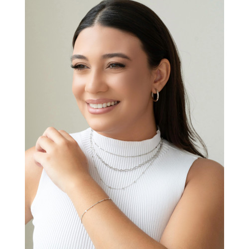 Choker Elos 4 mm Ródio Branco