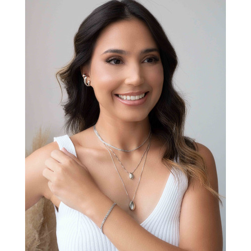 Piercing Liso Achatado Ródio Branco