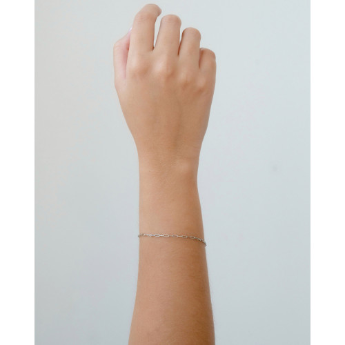 Pulseira Elos 2 mm Ródio Branco