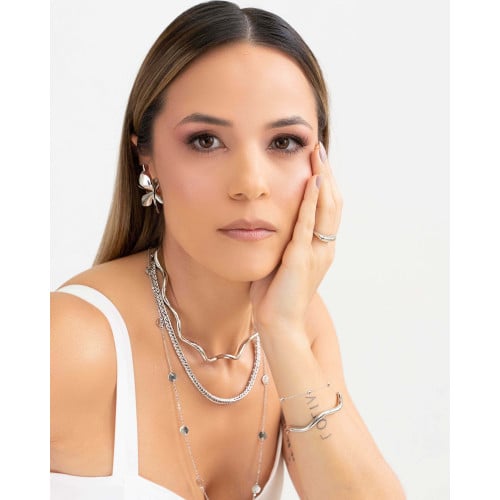 Anel Abaulado Liso Tamanho 21 Ródio Branco