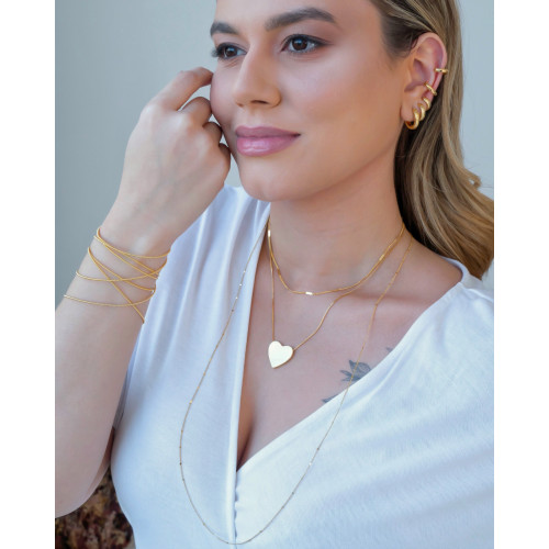 Pulseira Corda de Violão Banhado a Ouro 18K