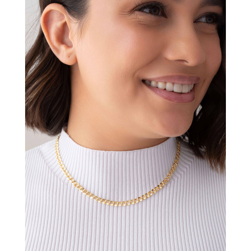 Choker Elos Duplos Banhado a Ouro 18K