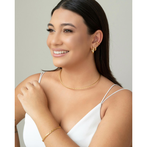 Piercing Torcido Banhado a Ouro 18K