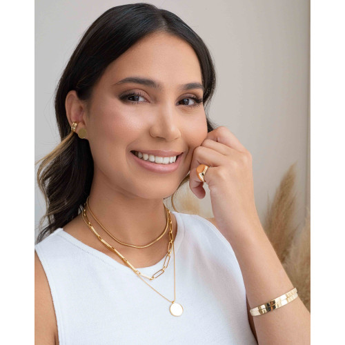 Anel Dedinho Liso Ajustável Banhado a Ouro 18K