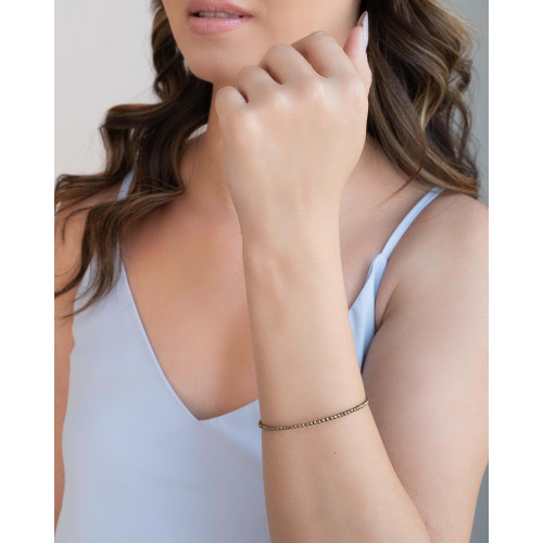 Pulseira Hematita Mola Banhado a Ouro 18K