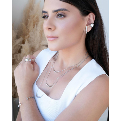 Piercing Liso Abaulado Ródio Branco