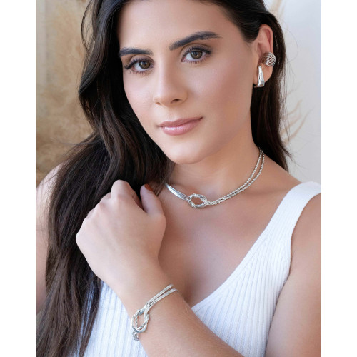 Piercing Filetes Ródio Branco