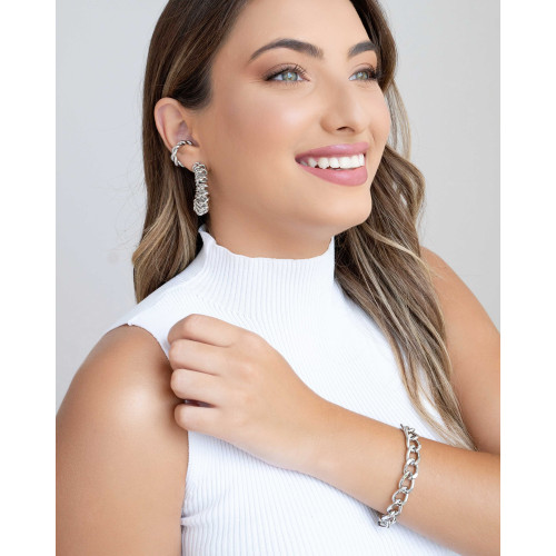 Piercing Torcido Ródio Branco