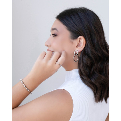 Bracelete Parafusos Ródio Branco