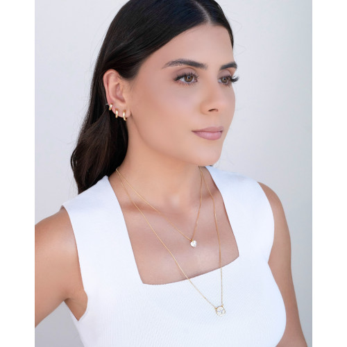 Escapulário Veneziana Espirito Santo Banhado a Ouro 18K