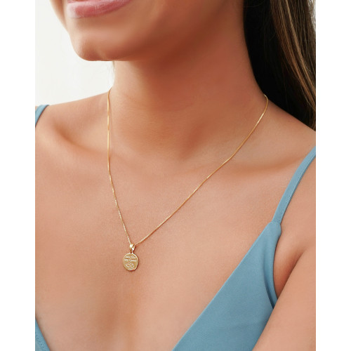 Gargantilha Veneziana Cachorro Meu Filho Tem 4 Patas Banhado a Ouro 18K