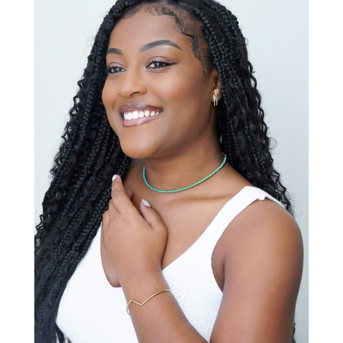 Choker Cristais Turmalina Banhado a Ouro 18K