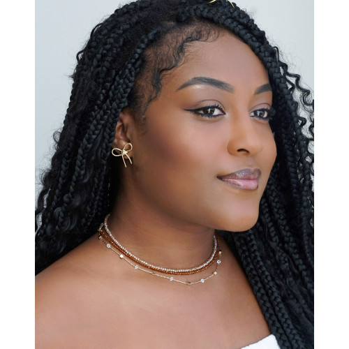 Choker Cristais Champagne Banhado a Ouro 18K