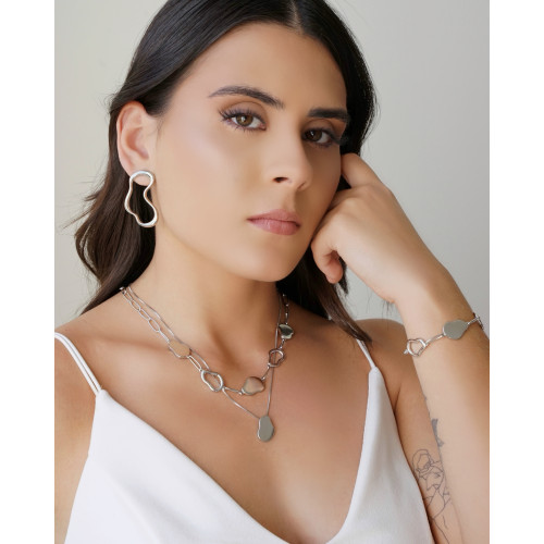 Gargantilha Elos Orgânicos Ródio Branco