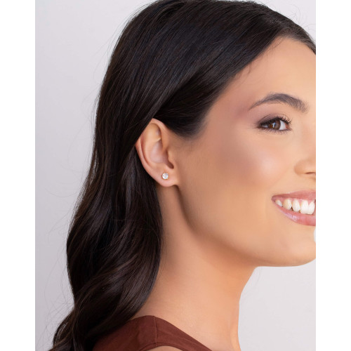 Brinco Infantil Ponto de Luz 5 mm Banhado a Ouro 18K