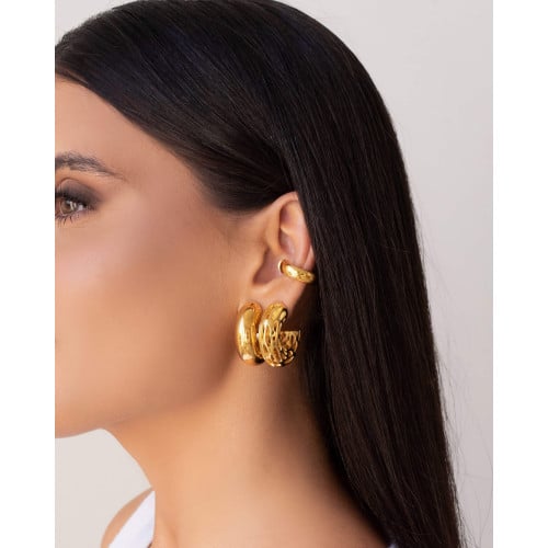 Piercing Tubo Liso Banhado a Ouro 18K