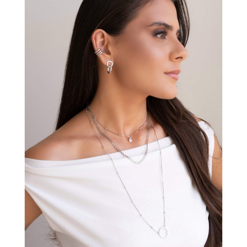 Piercing Filetes Lisos Ródio Branco