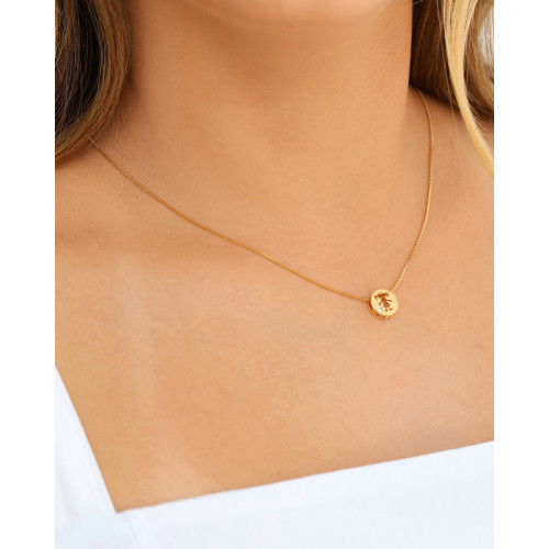 Gargantilha Filho Menina Ponto de Luz Cristal Banhado a Ouro 18K - 45 cm