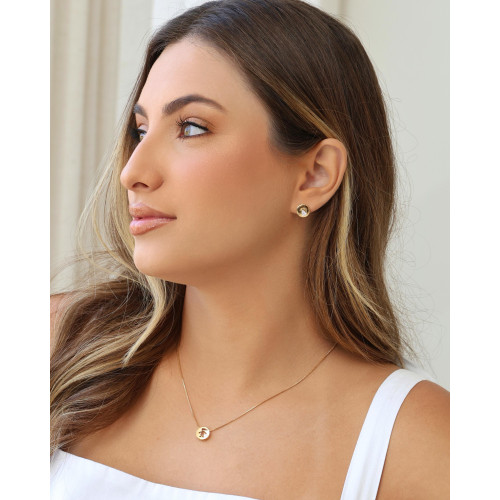 Gargantilha Filho Menino Ponto de Luz Cristal Banhado a Ouro 18K - 45 cm