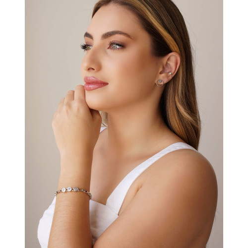 Piercing Fio Ponto de Luz Zircônia Ródio Branco