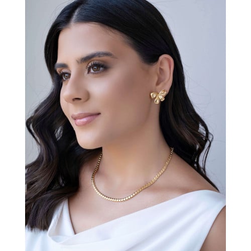 Choker Malha Egípcia 4 mm Banhado a Ouro 18K