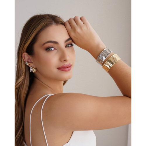 Piercing Orgânico Liso Banhado a Ouro 18K