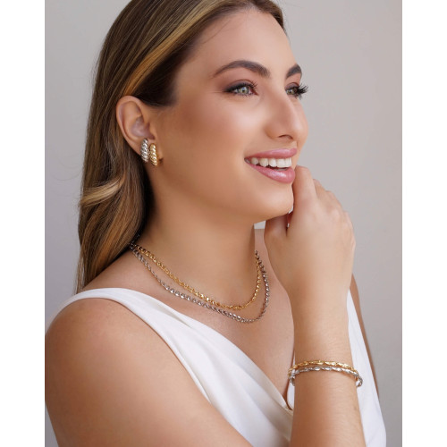 Bracelete Torcido Banhado a Ouro 18K