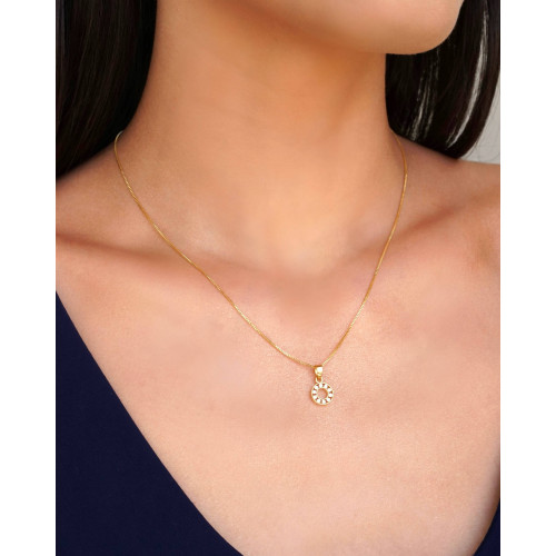 Gargantilha Veneziana Redondo Cravejado Cristal Banhado a Ouro 18K - 45 cm