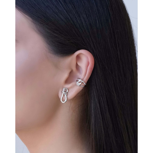 Piercing Filetes Entrelaçados Ródio Branco