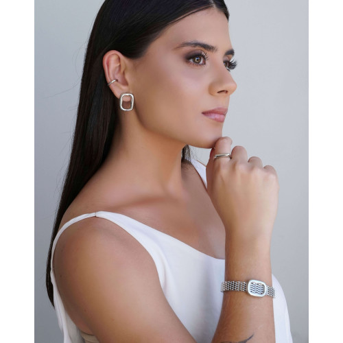 Anel Reto Liso Tamanho 18 Ródio Branco