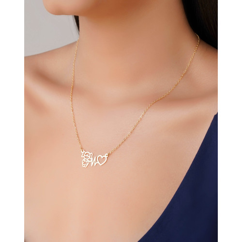 Gargantilha Elos Batimento Filho Menina Banhado a Ouro 18K - 50 cm