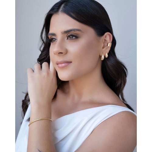 Piercing Texturizado Banhado a Ouro 18K