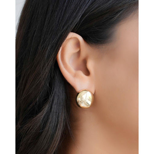 Brinco Redondo Liso 2.0 cm Banhado a Ouro 18K