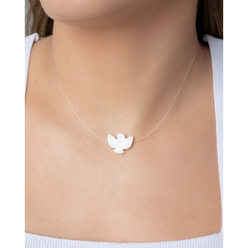 Gargantilha Nylon Espírito Santo Banhado a Ouro 18K - 38 cm