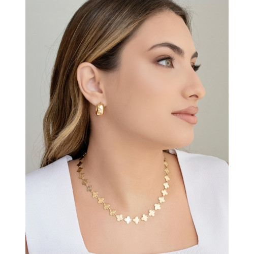 Choker Alhambra 10 mm Banhado a Ouro 18K