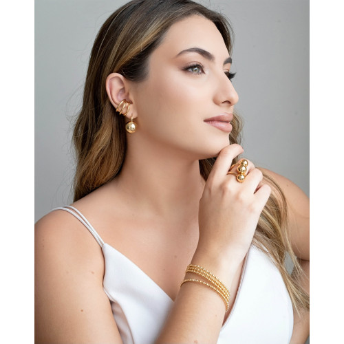 Piercing Filetes Tubo Banhado a Ouro 18K