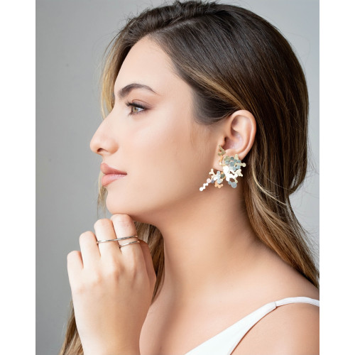 Anel Duplo Filetes Tamanho 16 Ródio Branco