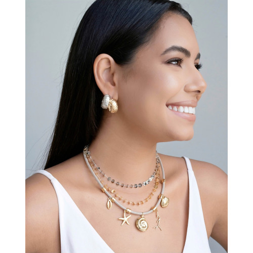 Choker Plaquinhas Lisas 6 mm Ródio Branco