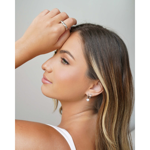 Anel Coração Liso Tamanho 20 Ródio Branco