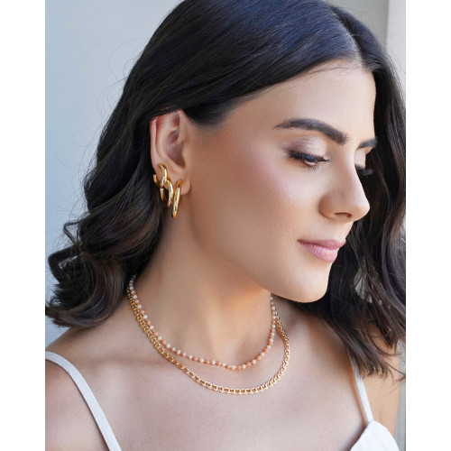 Choker Elos Nó Banhado a Ouro 18K