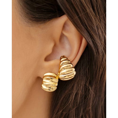 Piercing Tratorado Liso Banhado a Ouro 18K