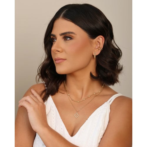 Piercing Gomos Lisos Banhado a Ouro 18K