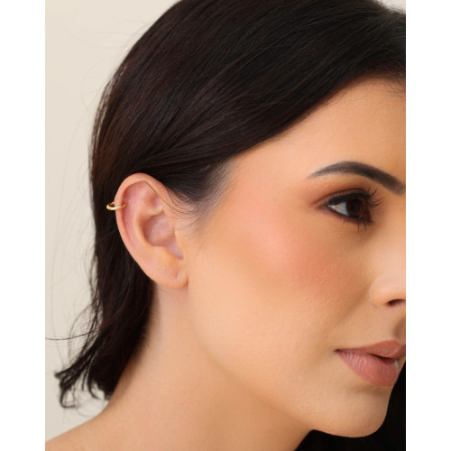 Piercing para Hélix Liso 9 mm Banhado a Ouro 18K