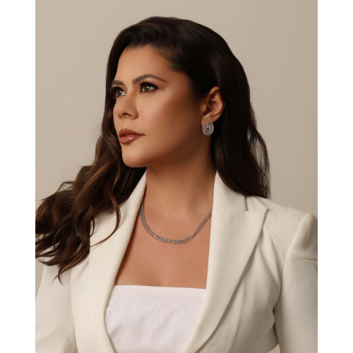 Brinco Espiral Torcido 2.1 cm Ródio Branco