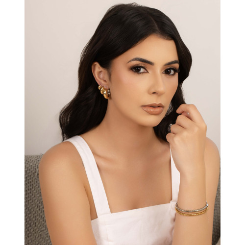 Pulseira Rabo de Rato 4 mm Banhado a Ouro 18K