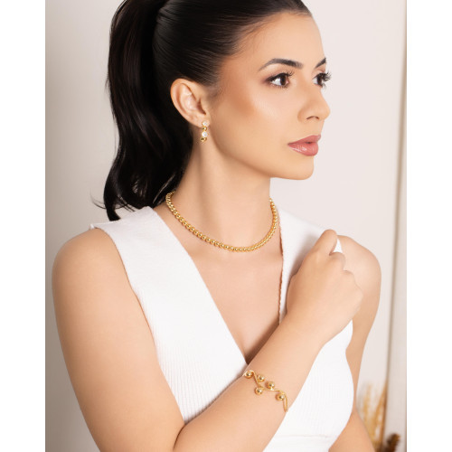 Choker Bolas Lisas 6 mm Banhado a Ouro 18K