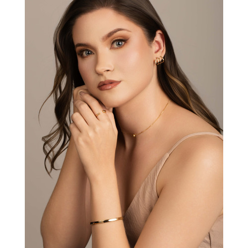 Bracelete Parafusos 4 mm Banhado a Ouro 18K